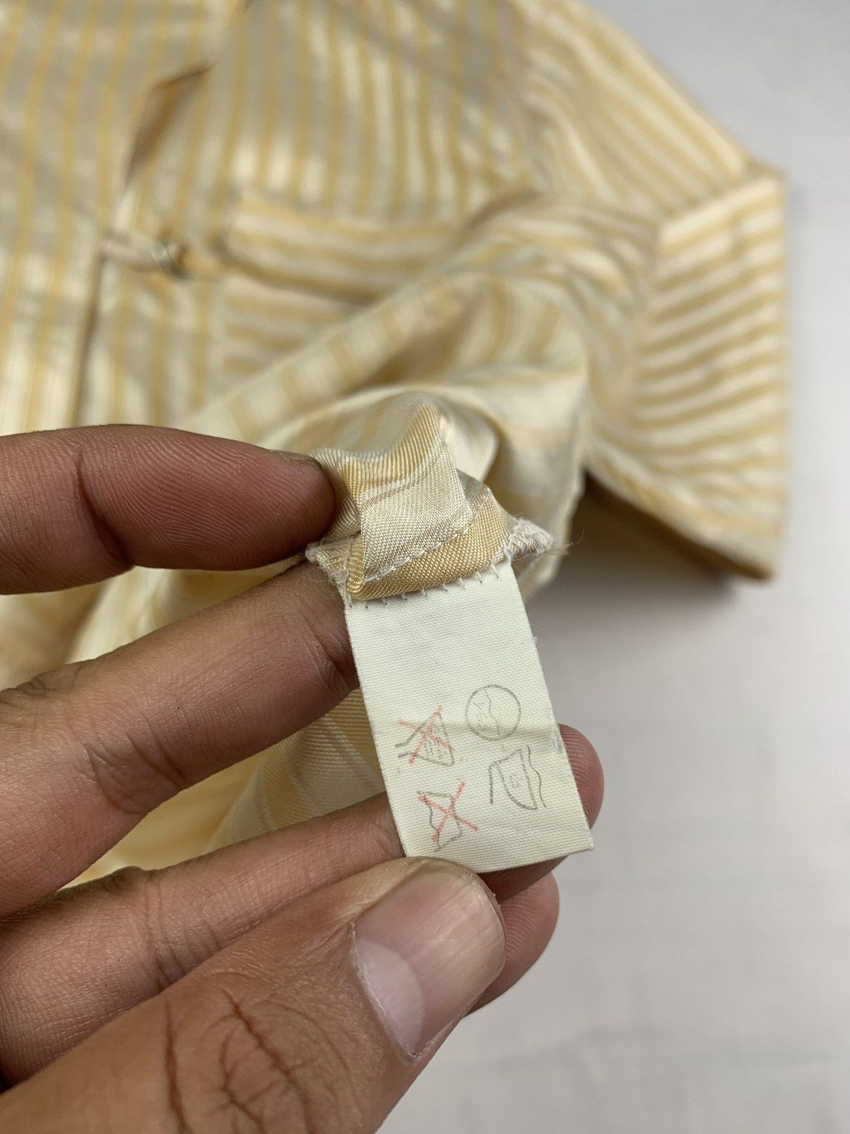 Japanese Brand 1990s Az-barca Japan Stripes Double Collar Button up Shirt Size L / US 10 / IT 46 - 10 Thumbnail