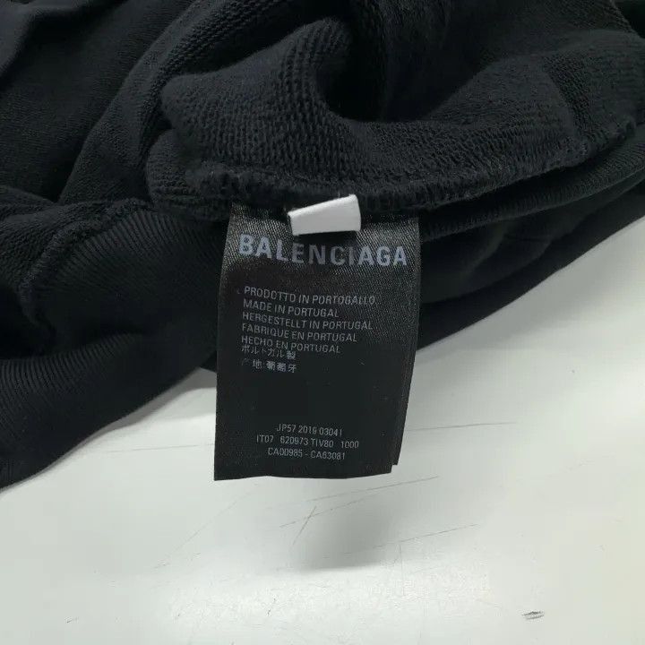 Balenciaga Balenciaga Men's Black Hooded Sweatshirt 0079-2507 Size US XXS / EU 40 - 4 Thumbnail
