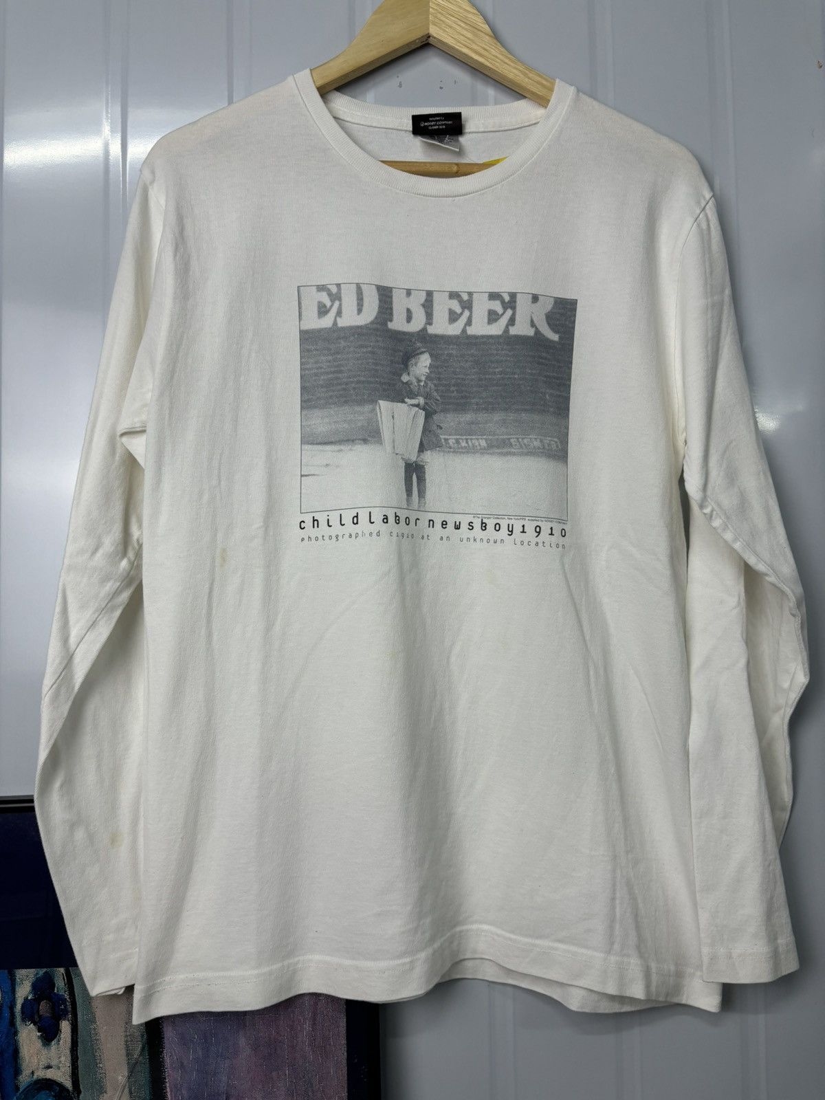 Vintage RARE! Vintage 90’s Child Labor Newsboy Phototee Beer Size US L / EU 52-54 / 3 - 2 Thumbnail