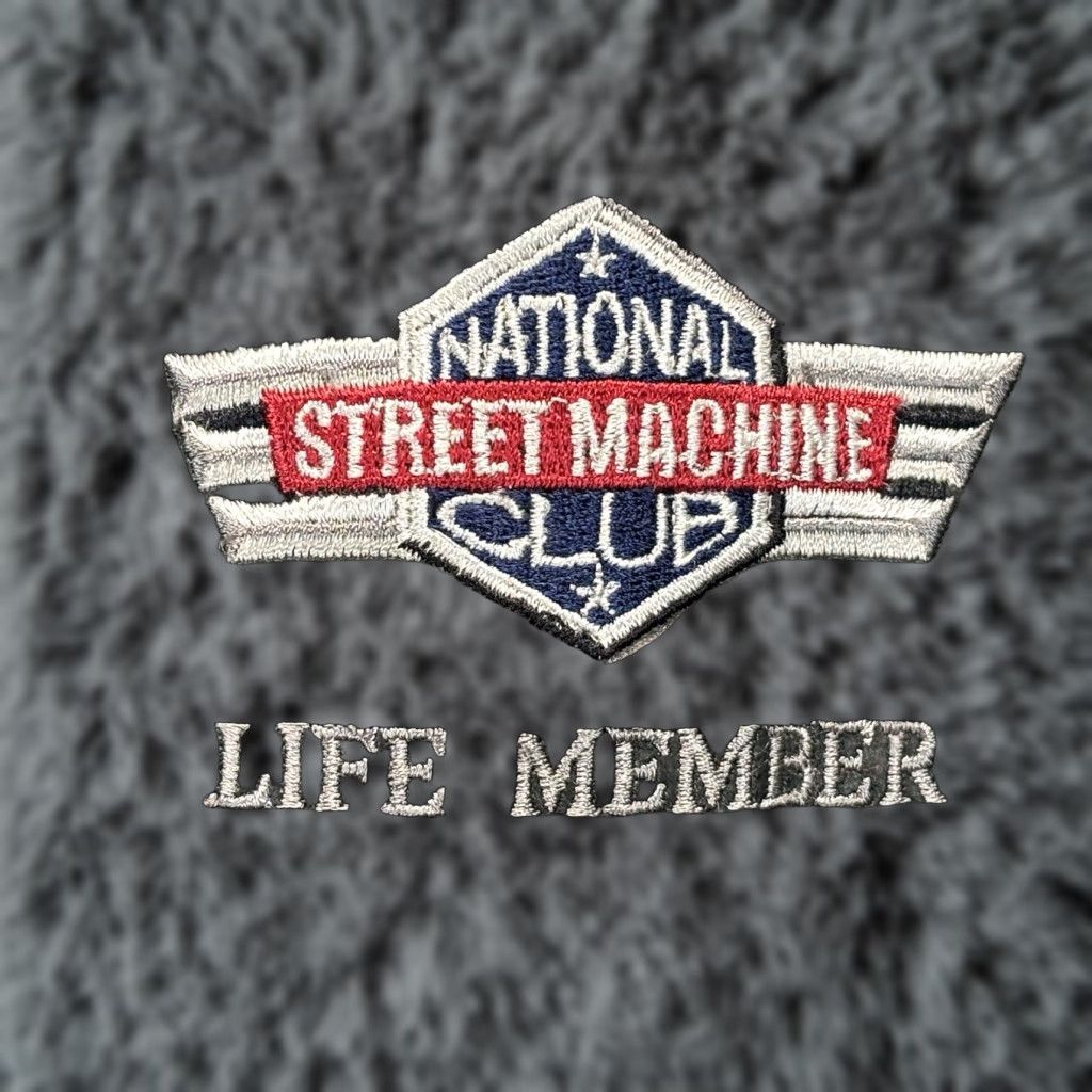 Vintage VINTAGE National Street Machine Club Leather Bomber Jacket Life Member Adult Medium Black Gray Embroidered Mens Size US M / EU 48-50 / 2 - 1 Thumbnail
