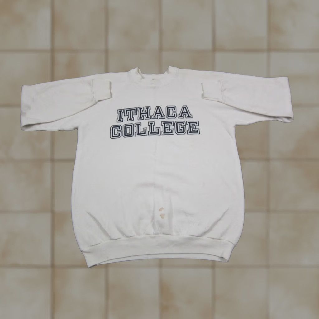 Vintage VINTAGE Ithaca College Sweatshirt Mens XL White Pullover Made in USA Screen Stars Classic Outdoor College Size US XL / EU 56 / 4 - 1 Thumbnail