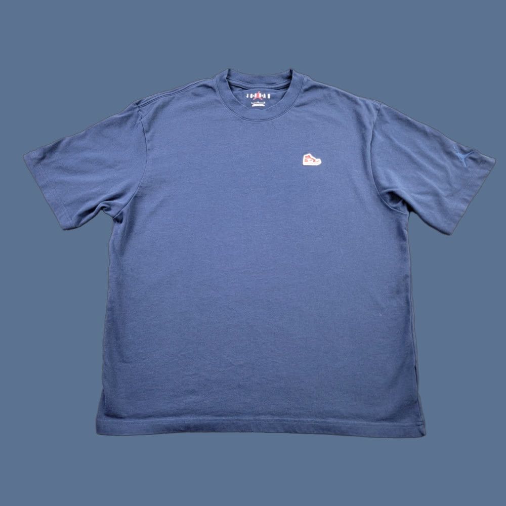 Jordan Brand Nike Air Jordan Shirt Mens Large Blue Embroidered Logo Short Sleeve Tee Size US L / EU 52-54 / 3 - 1 Thumbnail