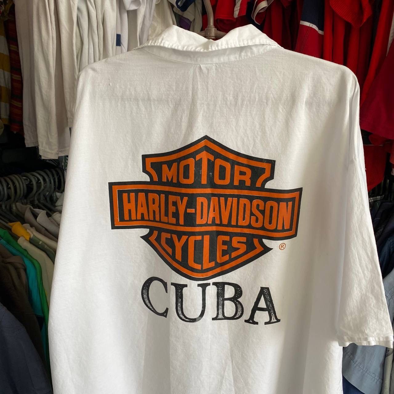 Harley Davidson × Vintage Vintage Harley Davidson Cuba Big logo band 90’s shirt Size US XXL / EU 58 / 5 - 3 Thumbnail