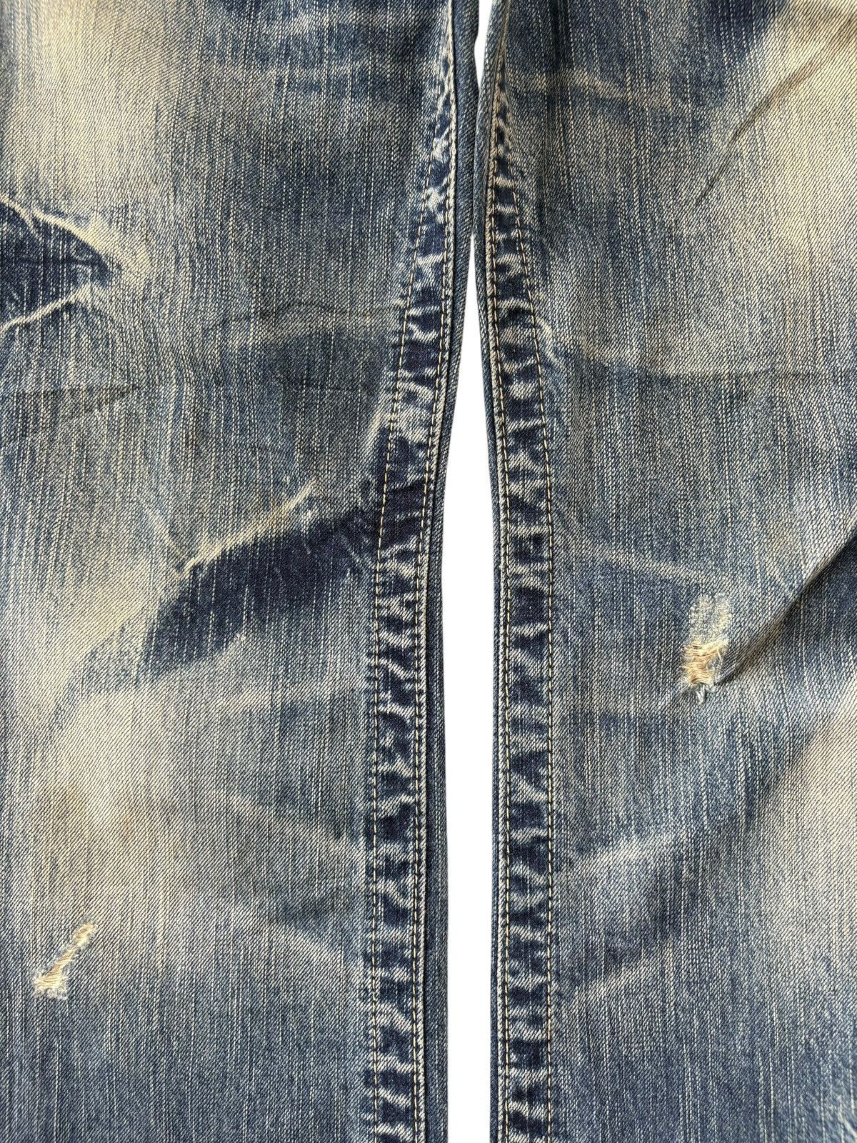 GOSTAR DE FUGA Vintage Japanese Brand Mud Wash Distress Flare Jeans Size 31" - 3 Thumbnail