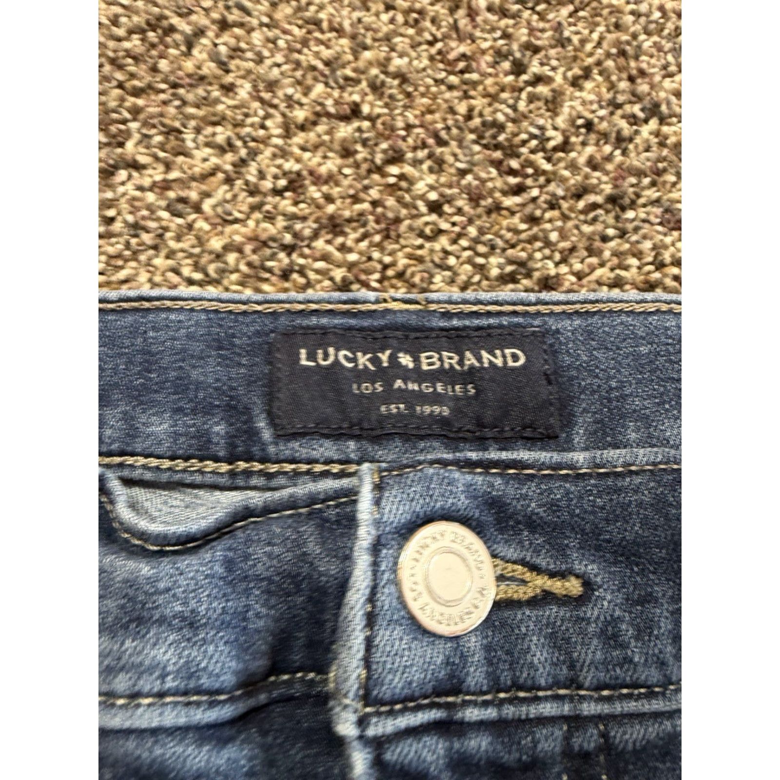 Lucky Brand Lucky Brand Bridgette Skinny Jeans Women's Size 14 Blue Denim 14/32 Ankle - 5-Pocket, Stretch, High Rise, Regular Size Type Jeans Womens Size 36" / US 14 / IT 50 - 3 Thumbnail