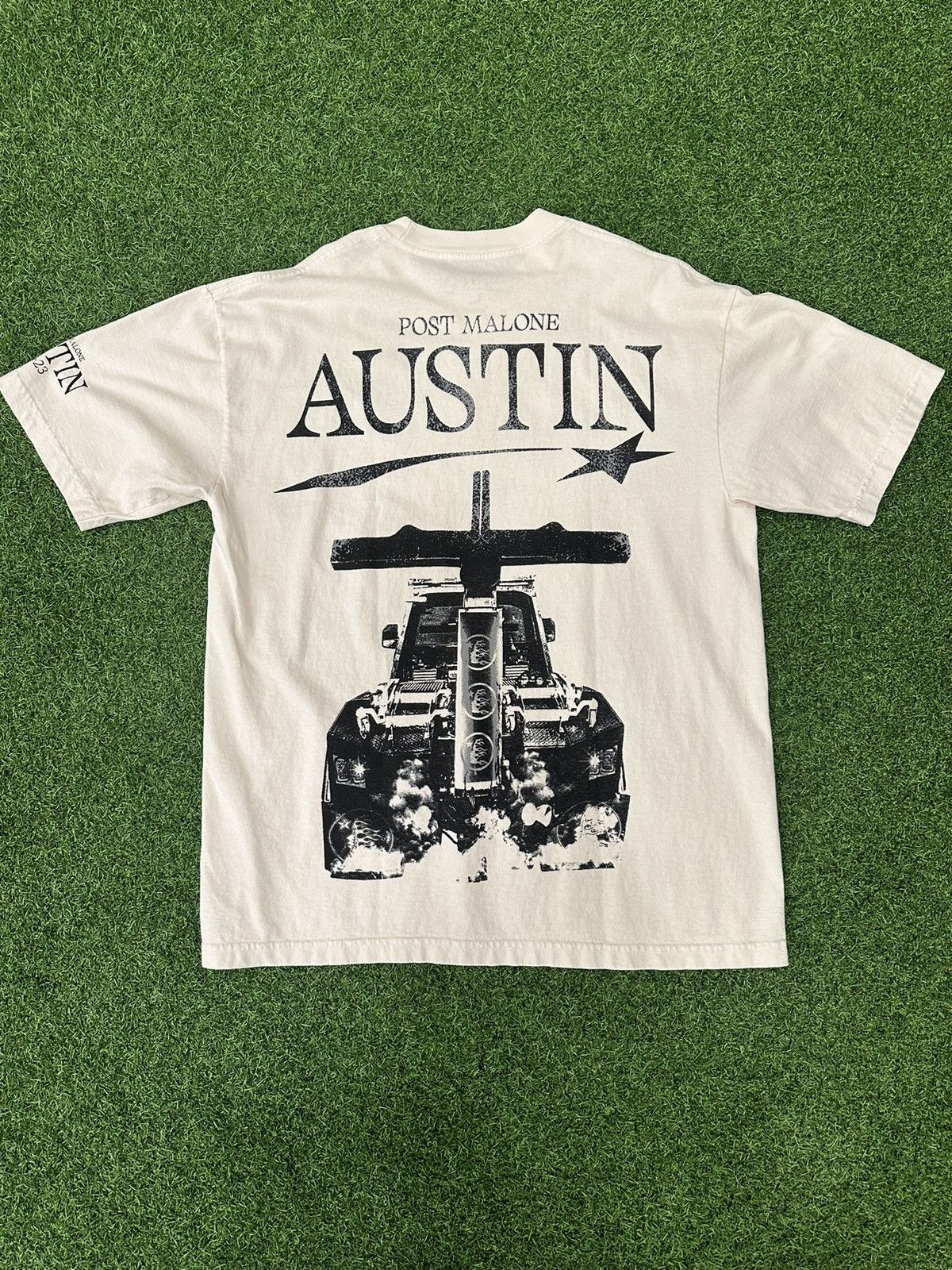 HELLSTAR HELLSTAR X Post Malone Austin Cream Tee | Grailed