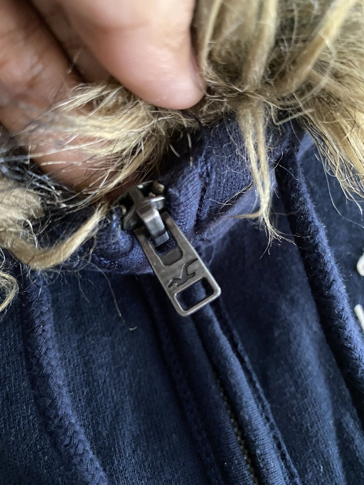 If Six Was Nine × Japanese Brand × Le Grande Bleu (L.G.B.) Japanese Hollister Fur Dark Navy Hoodie lgb style Size US S / EU 44-46 / 1 - 6 Thumbnail