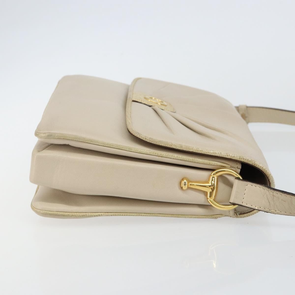 Celine CELINE Shoulder Bag Leather Beige Gold Size ONE SIZE - 4 Thumbnail