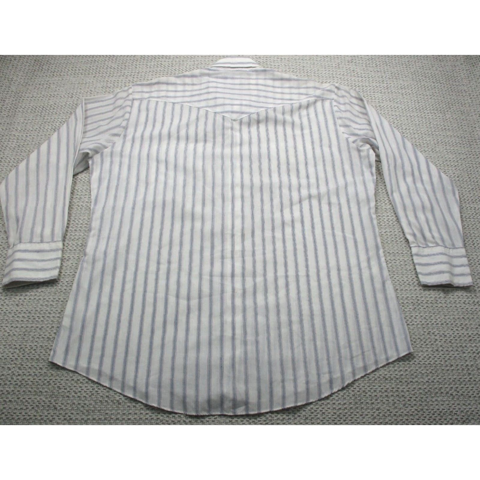 Vintage VTG Rock Creek Ranch Western Shirt Mens 17X34 Pearl Snap White Striped Cowboy Size US XL / EU 56 / 4 - 7 Thumbnail