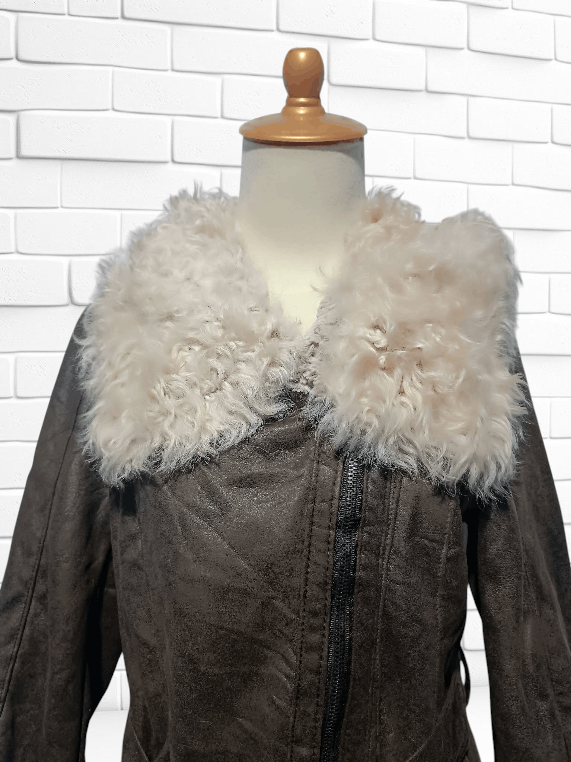 Japanese Brand Asymmetrical Faux Fur Jacket Size S / US 4 / IT 40 - 3 Thumbnail