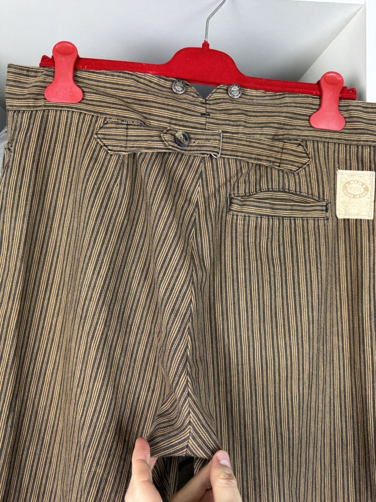 Other Vintage Wah Maker USA Buckle Back Striped Western Pants Size US 38 / EU 54 - 18 Thumbnail