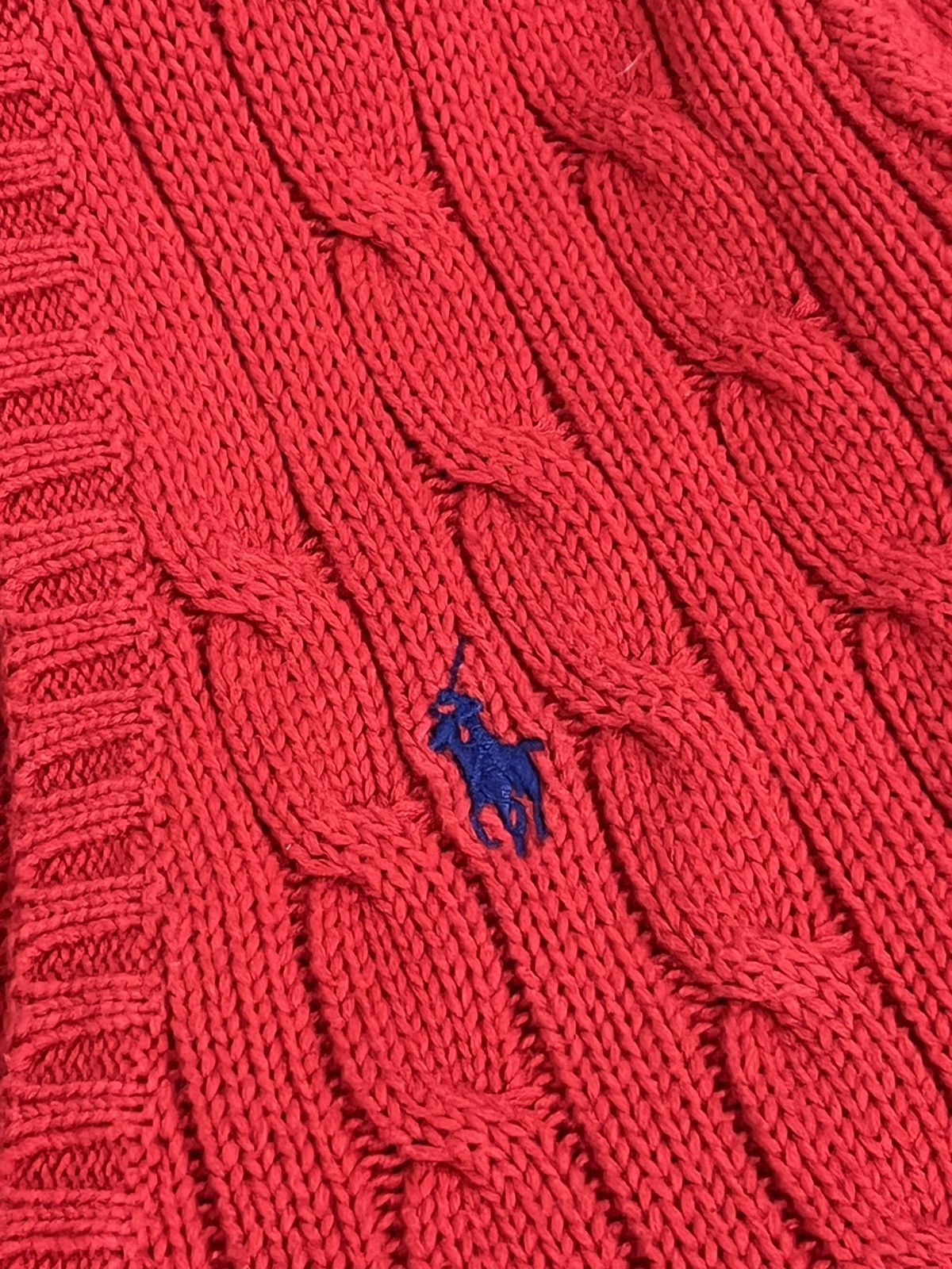 Lauren Ralph Lauren × Polo Ralph Lauren × Ralph Lauren Polo Ralph Lauren Red Cable Knit Sweater Size M / US 6-8 / IT 42-44 - 8 Thumbnail