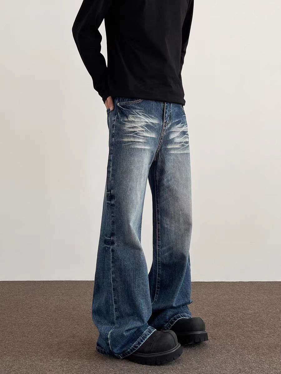 Japanese Brand × Jean High street style washed and distressed micro flared jeans Size US 34 / EU 50 - 3 Thumbnail