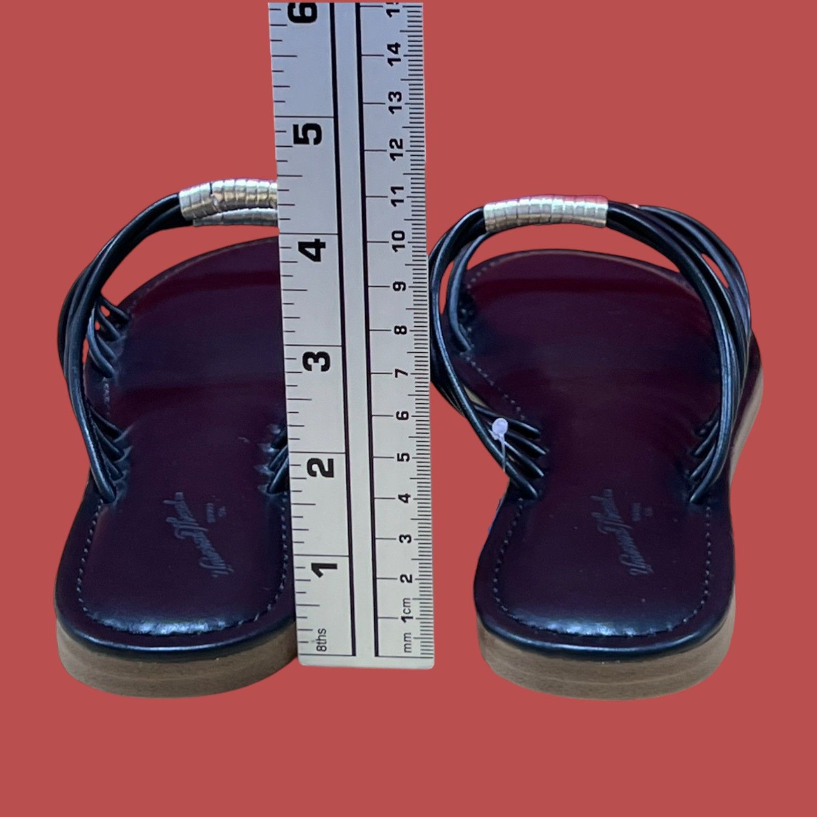 Other Universal Thread - Women's Aura Two Band Slide Sandals - Bla Size US 7.5 / IT 37.5 - 6 Thumbnail
