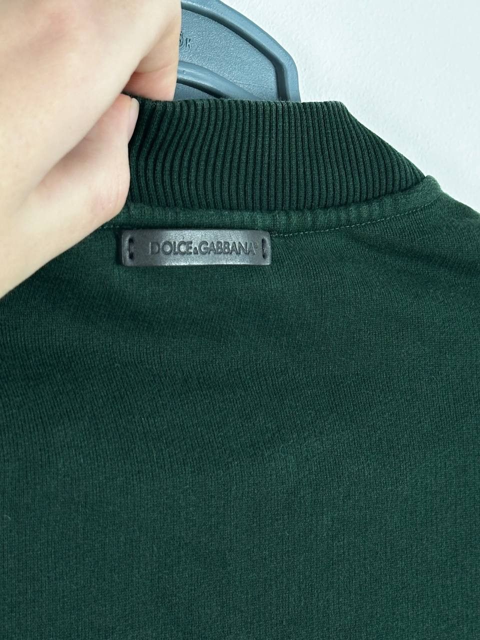 Dolce & Gabbana Men’s Dolce & Gabbana Green Leather Logo Sweatshirt Size US M / EU 48-50 / 2 - 11 Thumbnail