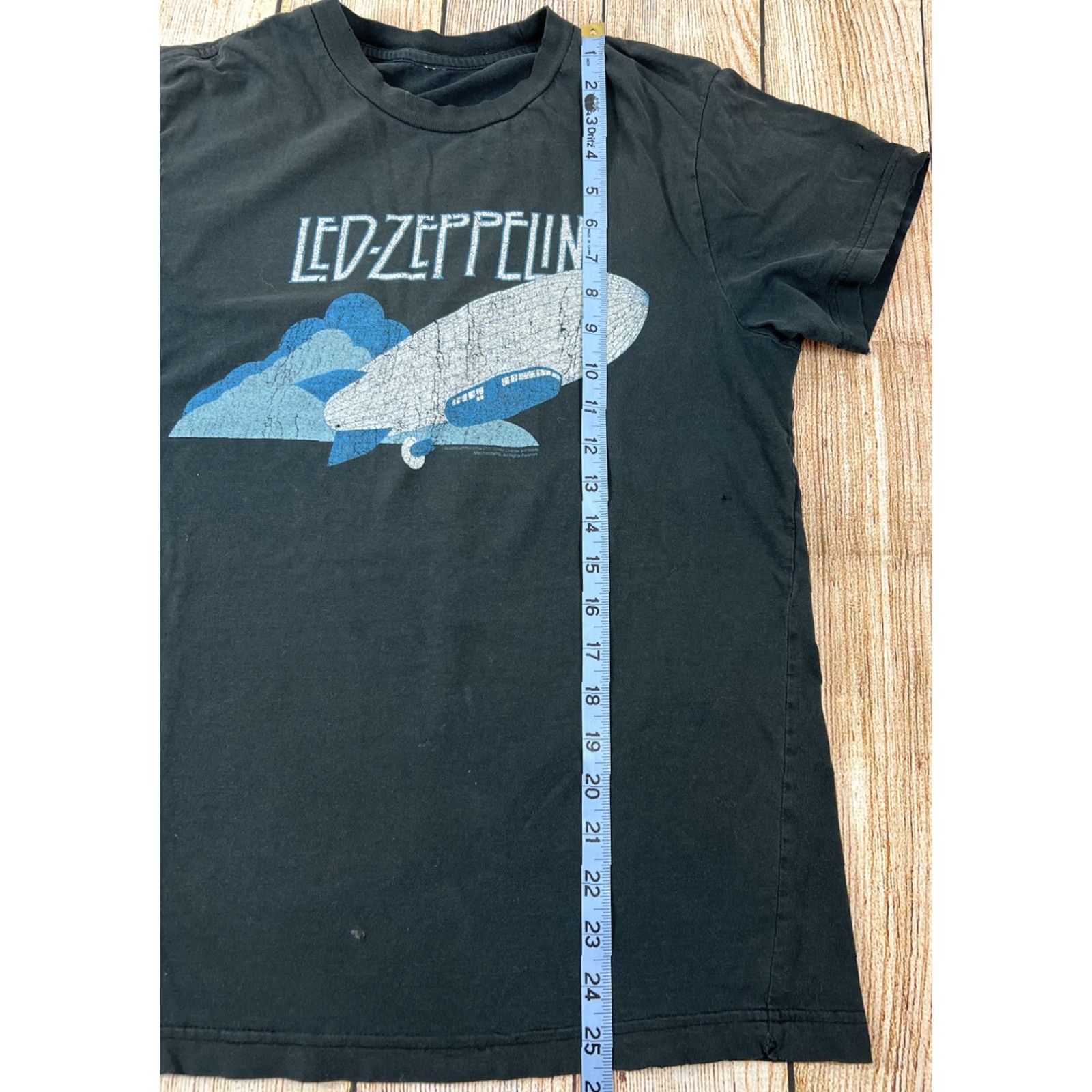 Logo 7 Led Zeppelin Band Shirt Black Blimp Logo Distressed Small Mens T-Shirt S Size US S / EU 44-46 / 1 - 6 Thumbnail