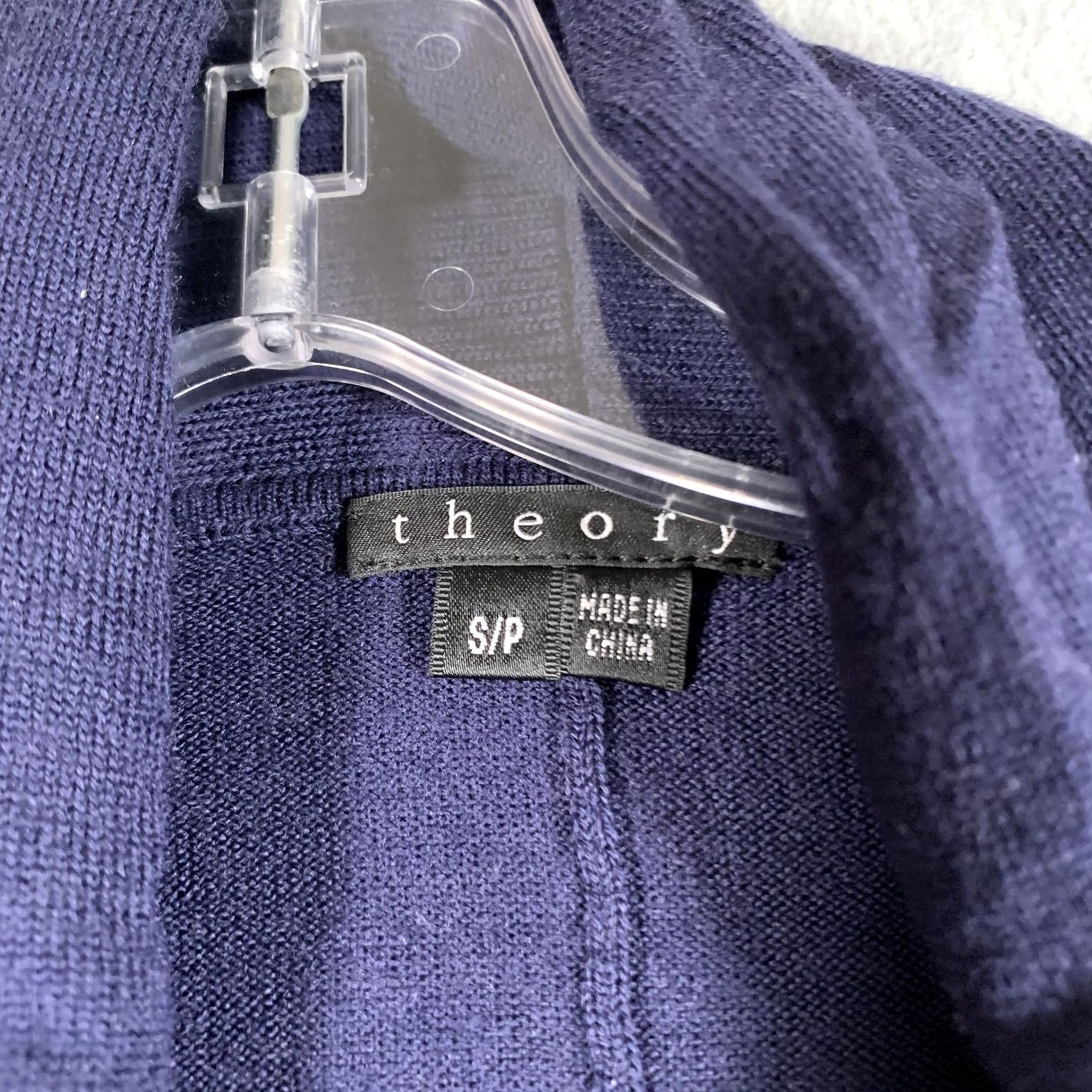 Theory Theory Womens Small Blue Open Front Wool Blend Cardigan Lightweight Knit Size S / US 4 / IT 40 - 4 Thumbnail