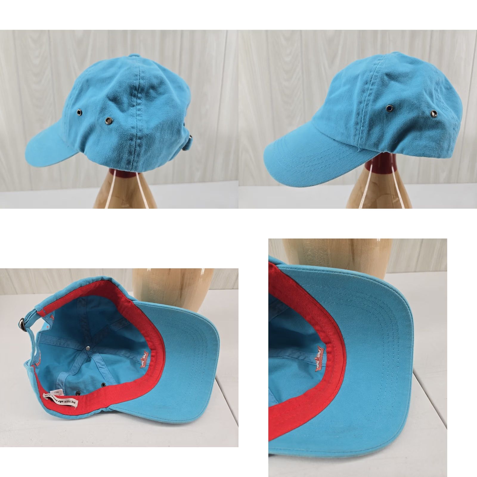 Peter Millar VINTAGE Peter Millar Hat One Sz Adjustable Strapback Turquoise Orange Golf Baseball Unisex Adults Cotton Twill Adjustable Sports Hat Mens Women Size ONE SIZE - 9 Thumbnail