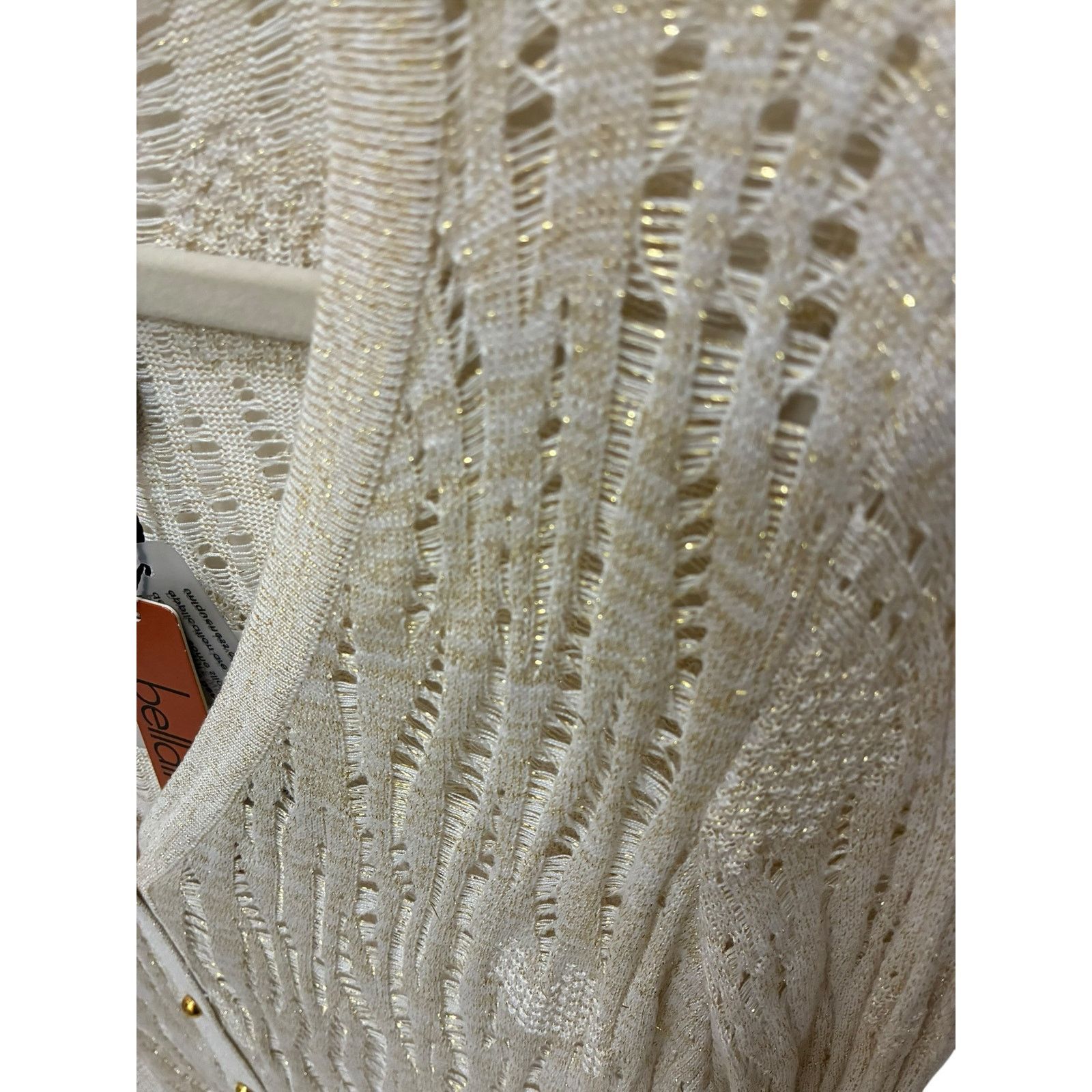 Other Belldini Pointelle knit cardigan sweater with gold thread Size XL / US 12-14 / IT 48-50 - 4 Thumbnail