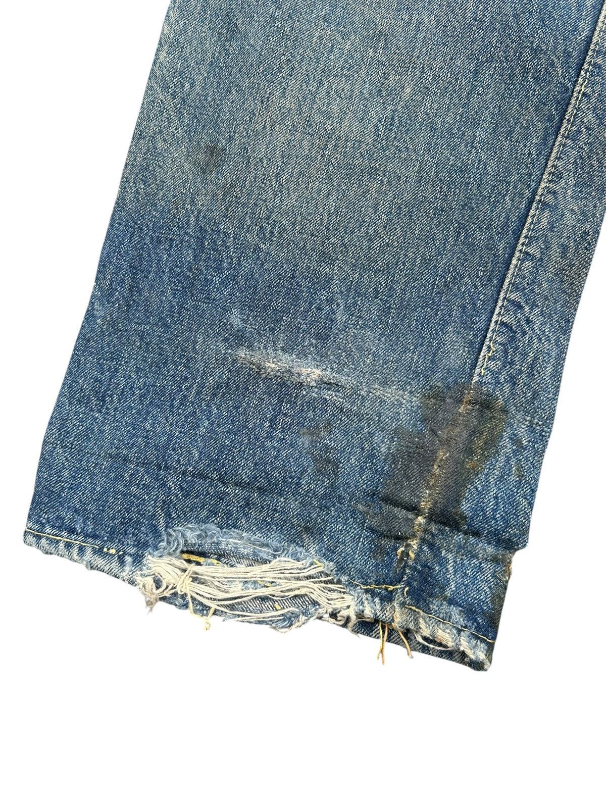 Levi's 50s Vintage Levis big E Hidden Rivet Thrashed Denim Jeans Size US 35 - 15 Thumbnail
