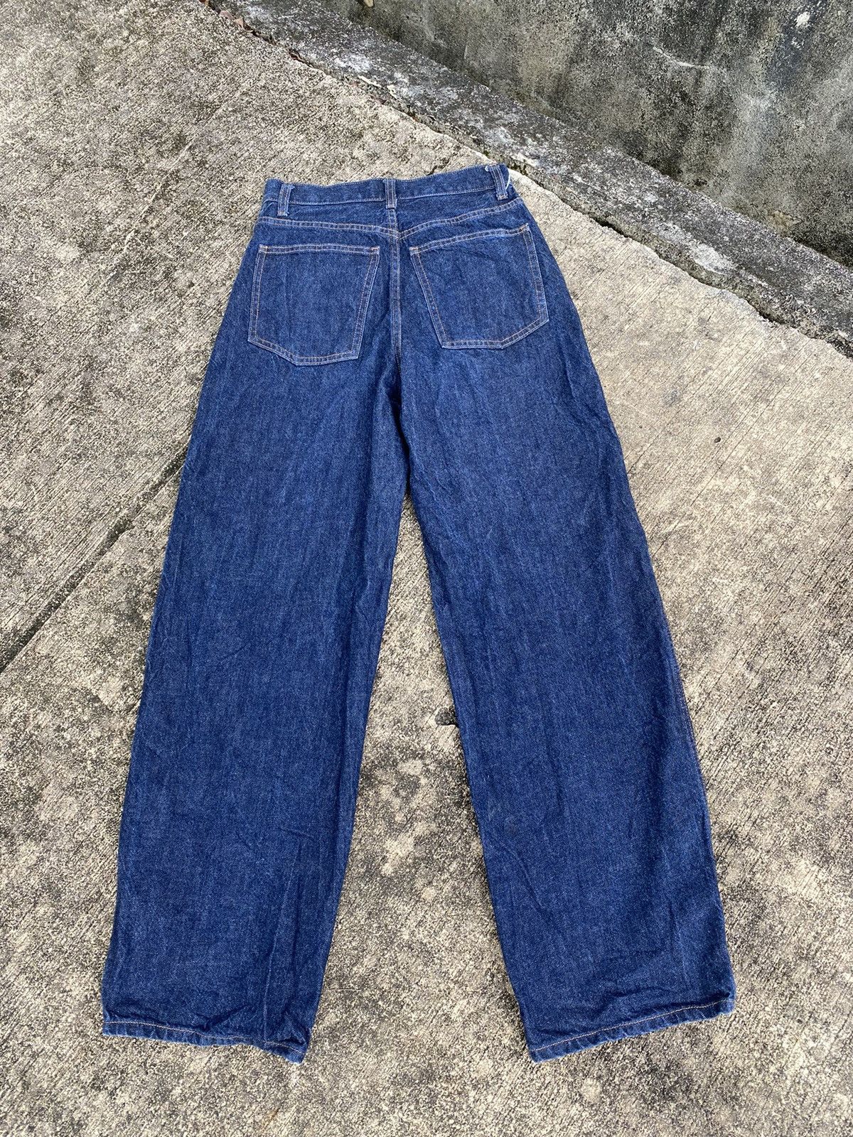 Lemaire × Uniqlo Uniqlo x Lemaire Japan Baggy Blue Denim Pants Jeans Size 25" / US 0 / IT 36 - 3 Thumbnail