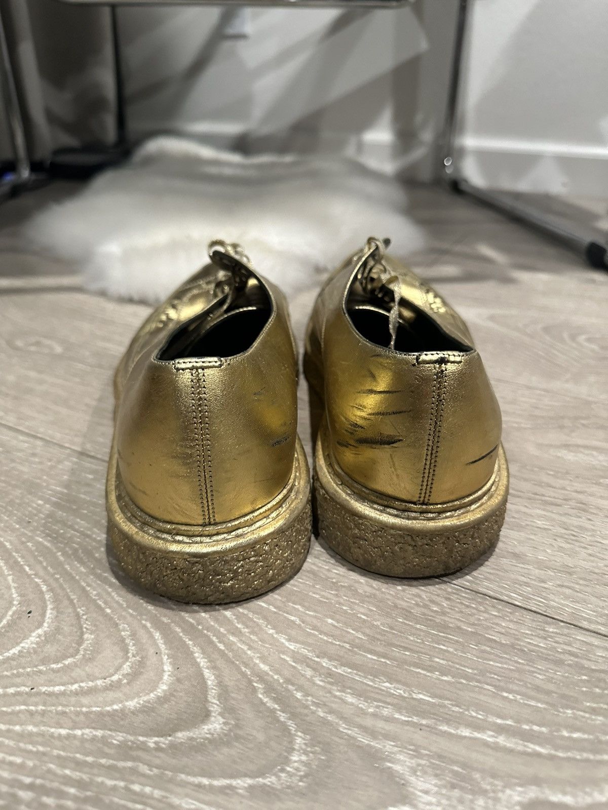 Hedi Slimane × Saint Laurent Paris FW14 Gold Creepers 42 Size US 9 / EU 42 - 4 Thumbnail