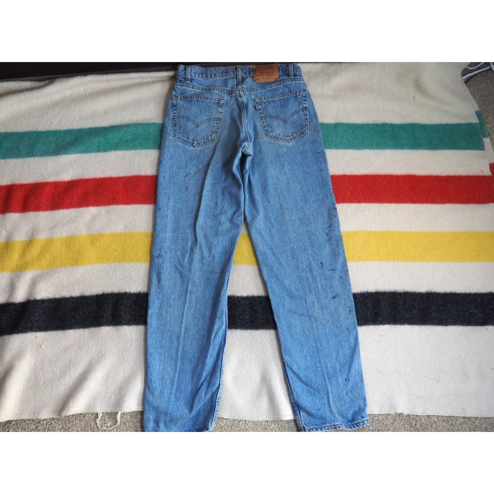 Levi's VTG 90s Levi's USA Made Denim Jeans 32x33 Grunge Blue 550 Relaxed Mens Jeans Pants Size US 32 / EU 48 - 2 Thumbnail