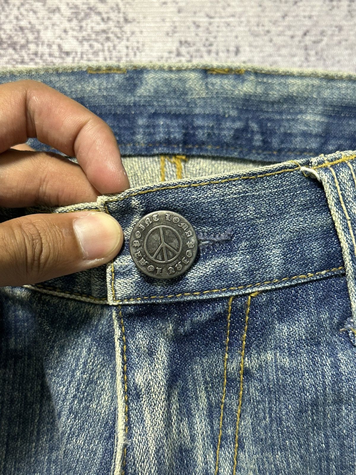 Kapital RERE Peace Distressed & Repaired Denim Y2k Style Size US 32 / EU 48 - 9 Thumbnail