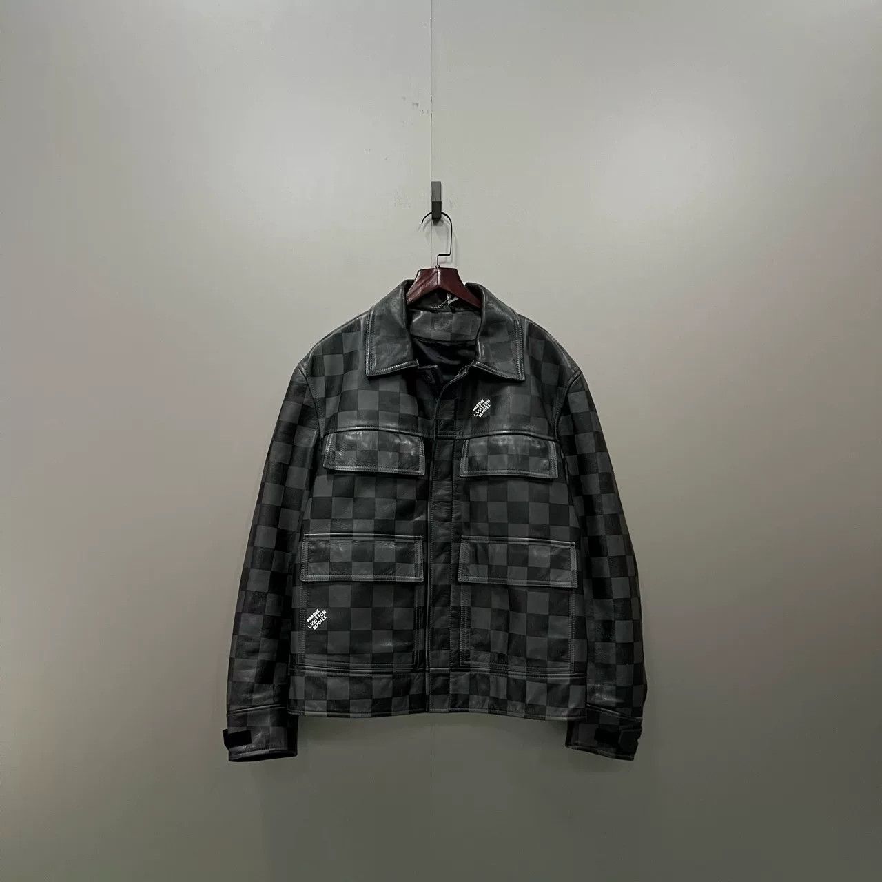Louis Vuitton Louis Vuitton Checkered Leather Jacket Size US L / EU 52-54 / 3 - 1 Thumbnail