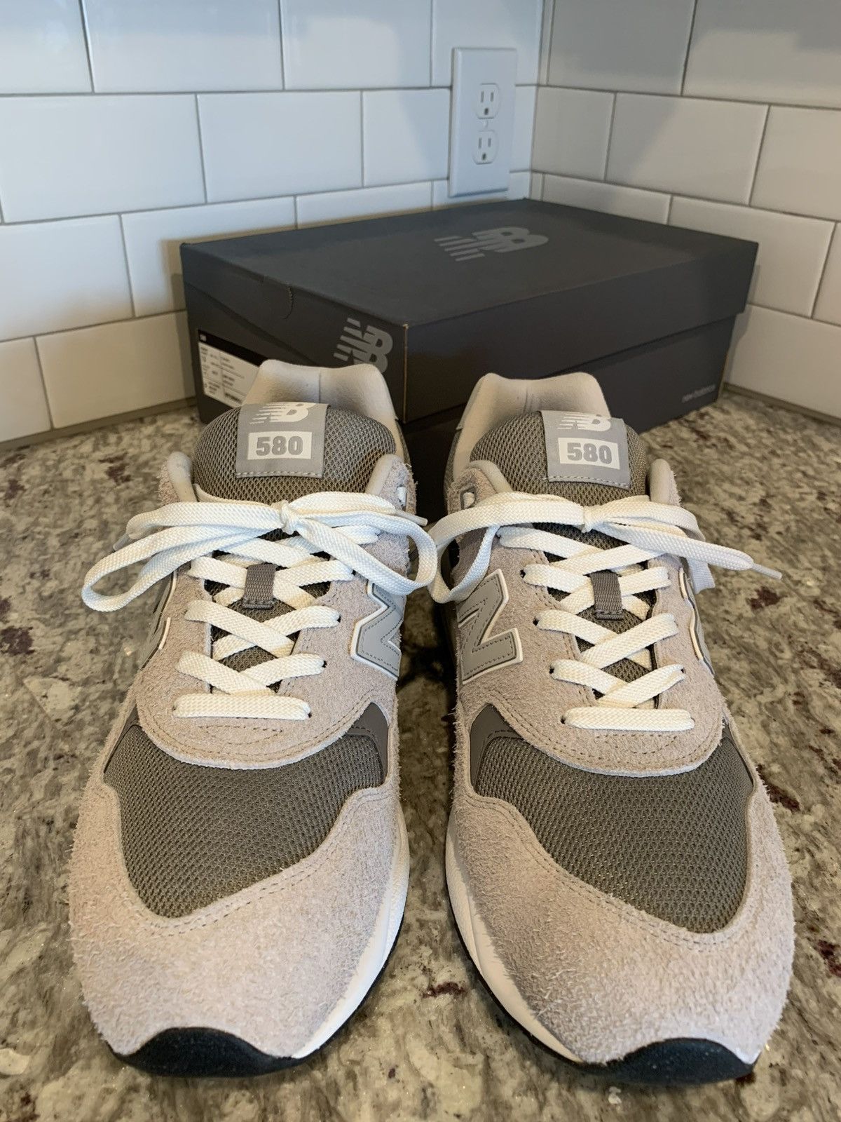 New Balance New Balance 580 Raincloud Grey White Size US 13 / EU 46 - 3 Thumbnail