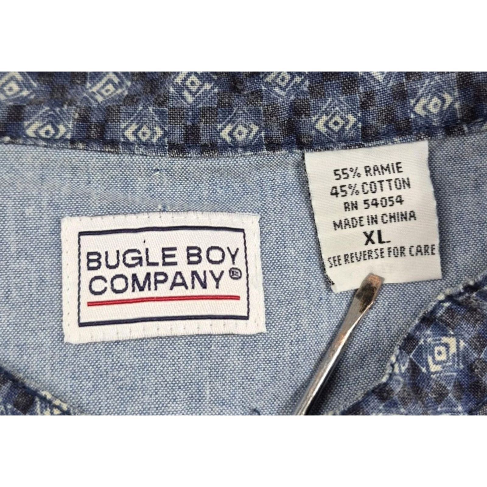 Vintage VINTAGE Bugle Boy Company Shirt Mens XL Geometric Short Sleeve Button Up 90s Size US XL / EU 56 / 4 - 5 Thumbnail