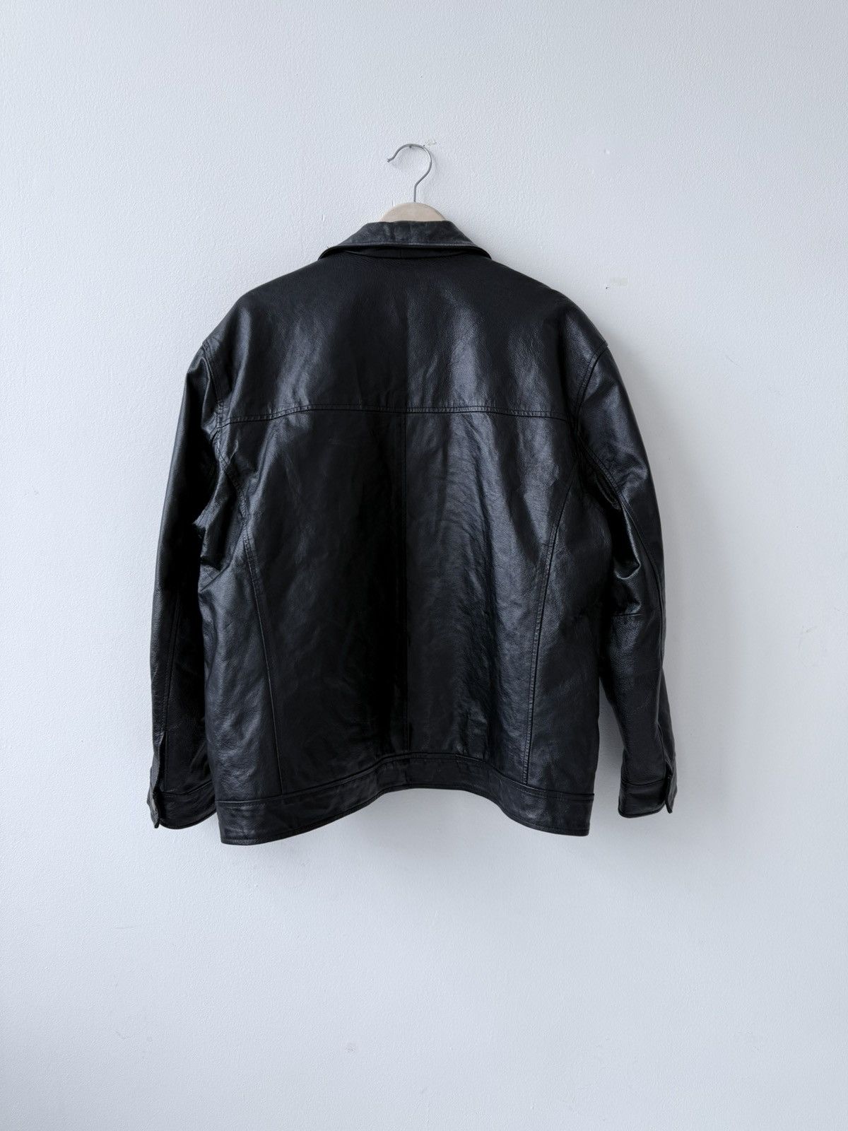 Vintage Vintage 90s Black Leather Jacket Y2K Size US L / EU 52-54 / 3 - 11 Thumbnail