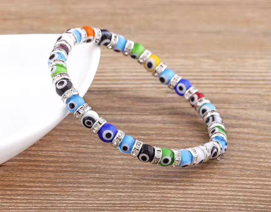 Jewelry Lucky Evil Eye Handmade Elastic Rope Bracelets Size ONE SIZE - 3 Thumbnail