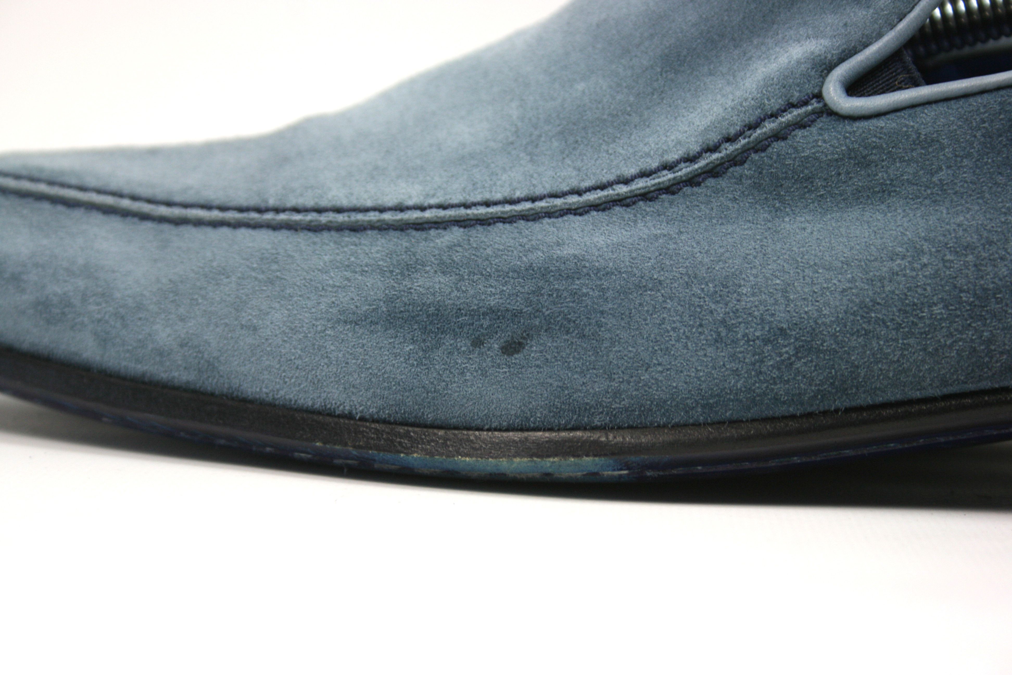 Zilli Suede Ostrich Leather Loafers Size US 11 / EU 44 - 8 Thumbnail