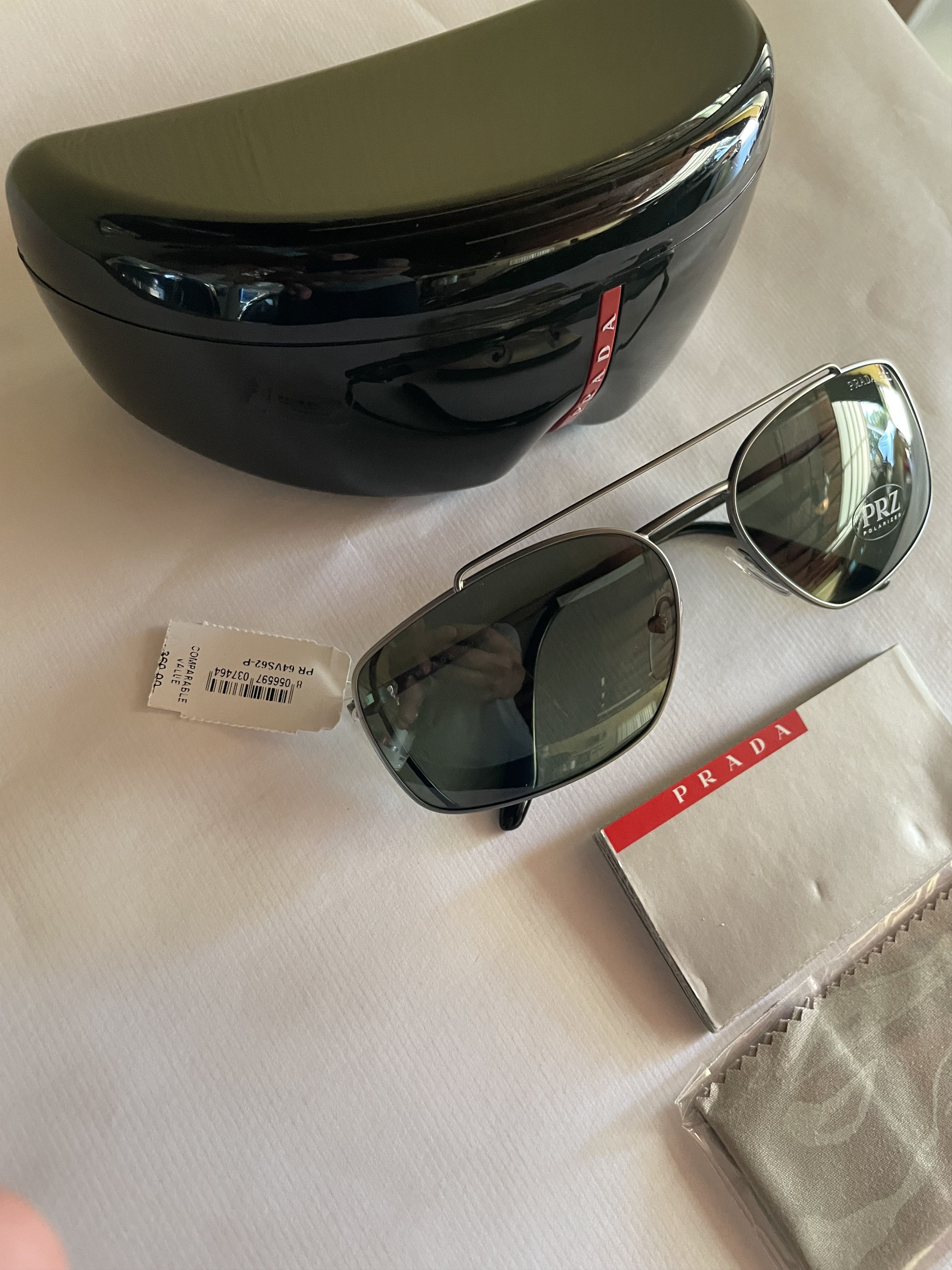 Prada Prada SPR 64V 7CQ-5X1 Polarized Unisex Sunglasses Size ONE SIZE - 4 Thumbnail