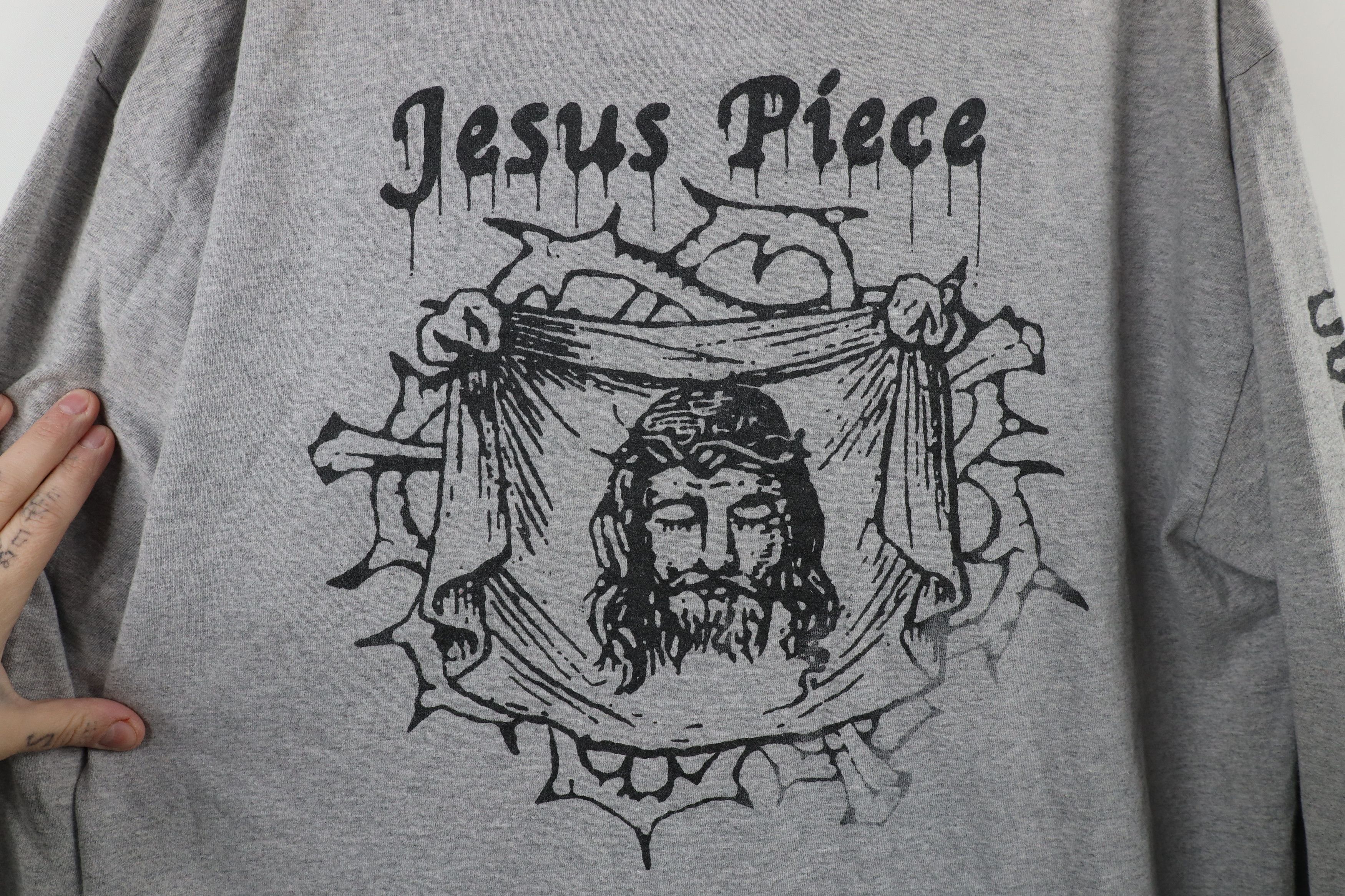 Vintage Vintage Y2K Records Jesus Piece Metalcore Band T-Shirt Gray Size US XL / EU 56 / 4 - 5 Thumbnail
