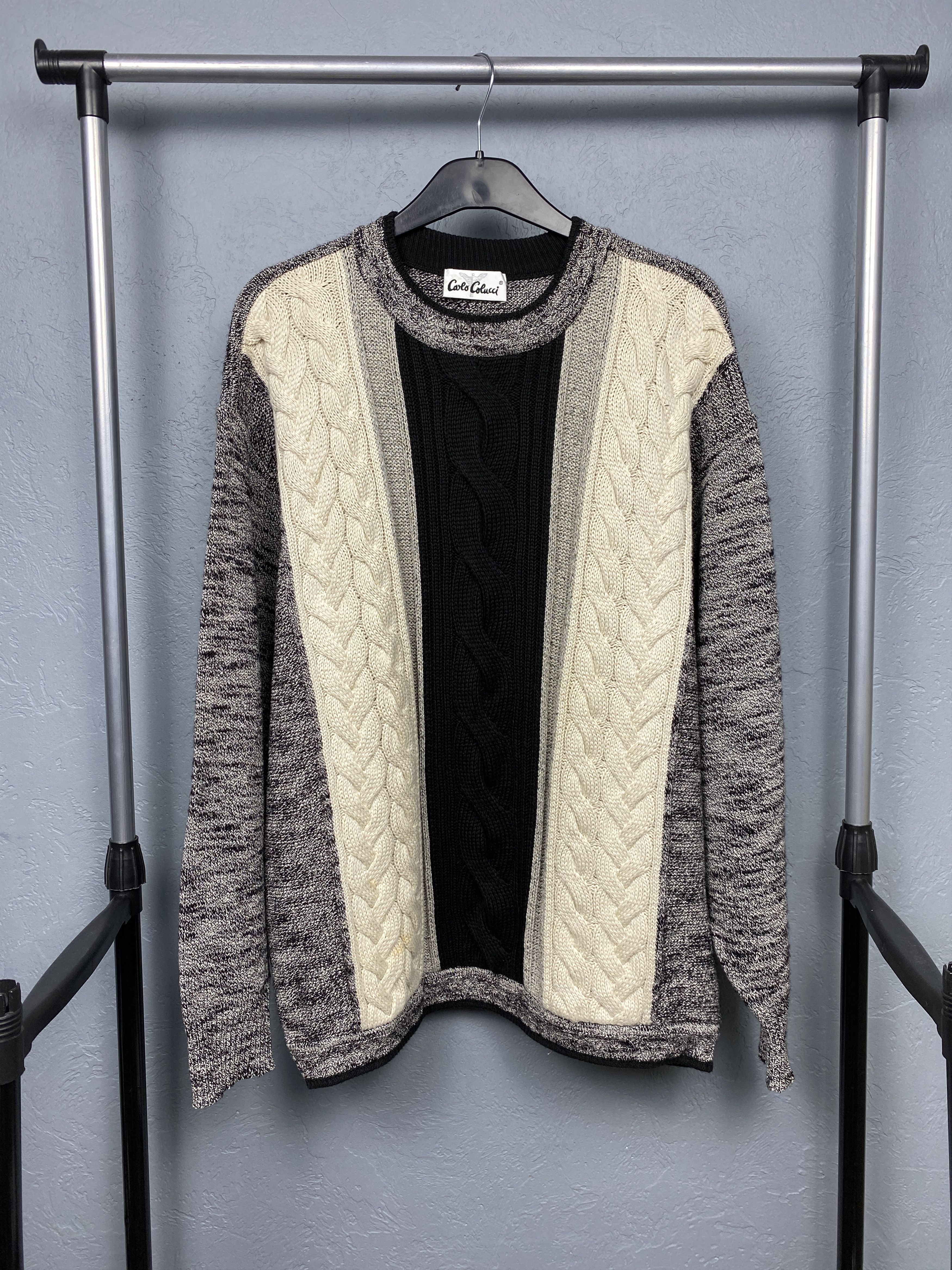Carlo Colucci × Vintage Carlo Colucci Vintage Mens Knit Sweater Coogi style Size US XL / EU 56 / 4 - 1 Thumbnail