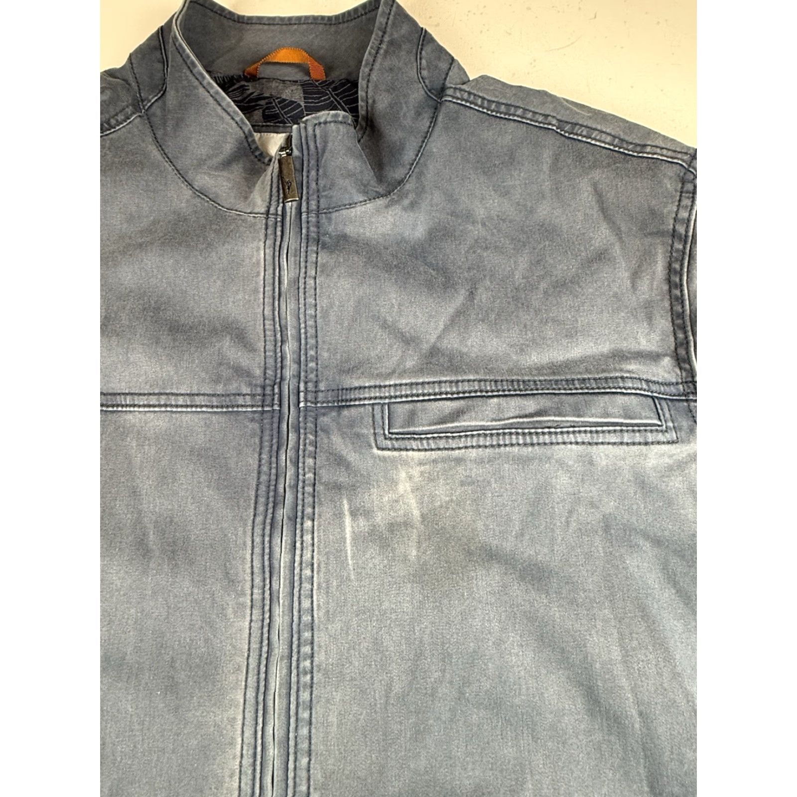 Tommy Bahama Tommy Bahama Jacket Bomber Mens 2XL Blue Cotton Blend Zip Navy Mystic Blue Boracay Cruiser jacket Size US XXL / EU 58 / 5 - 2 Thumbnail