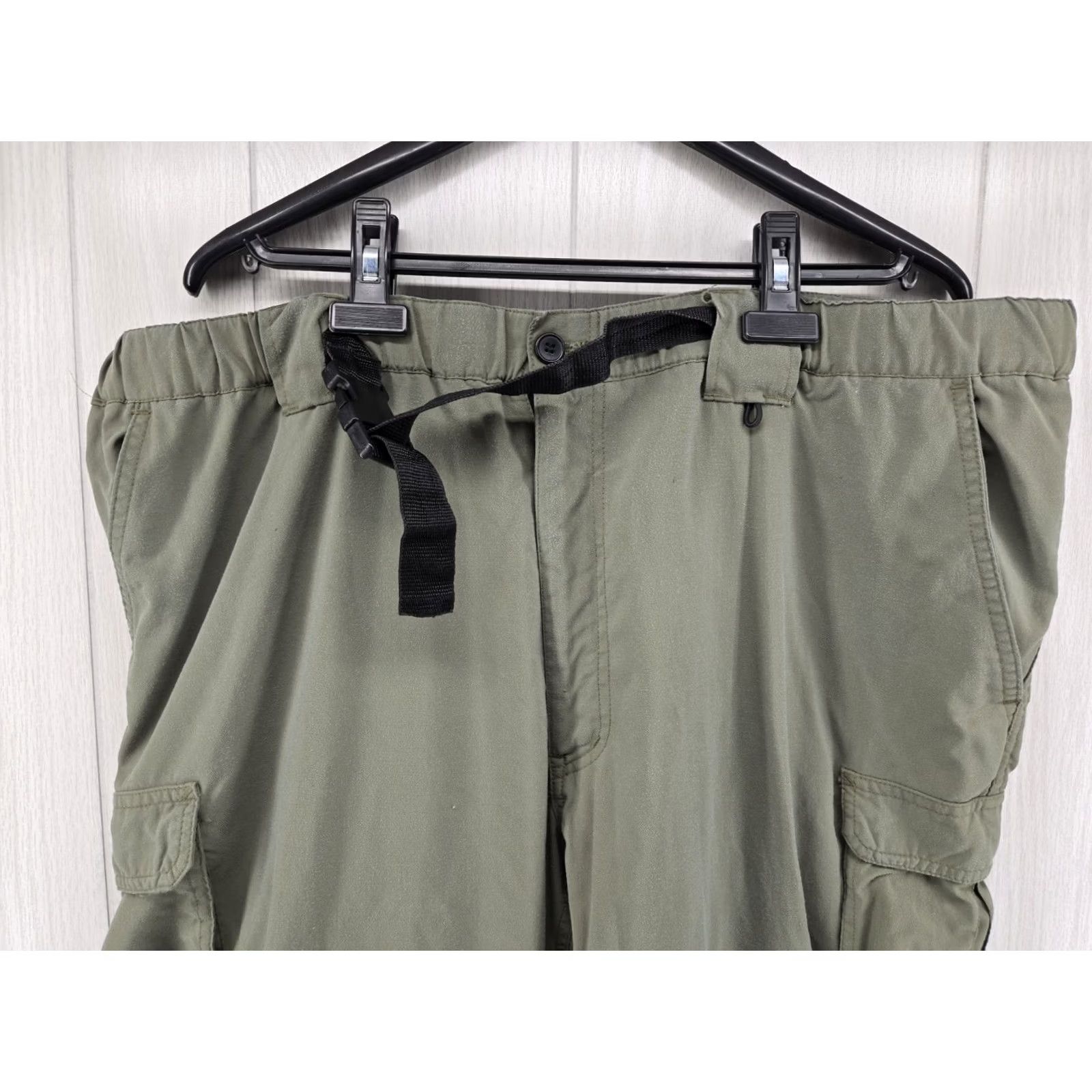 Vintage DISTRESSED Boy Scouts Switchback Pants Mens XL Green Nylon Zip Off Convertible BSA Mens XL 42x31 Pants Size US 36 / EU 52 - 2 Thumbnail