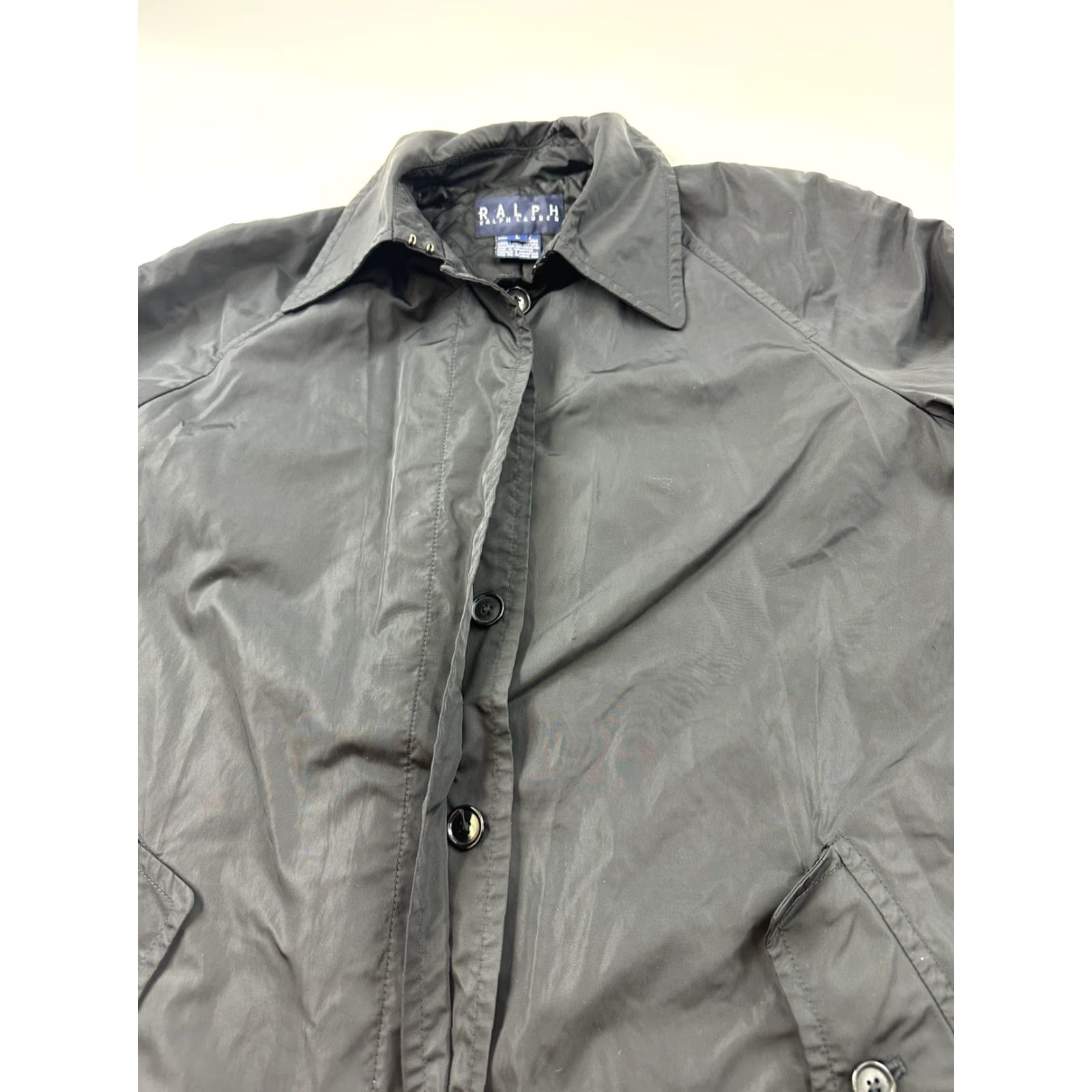 Ralph Lauren Ralph Lauren Rain Jacket Women’s Large Black Belted (Missing Belt) LRL Size L / US 10 / IT 46 - 2 Thumbnail