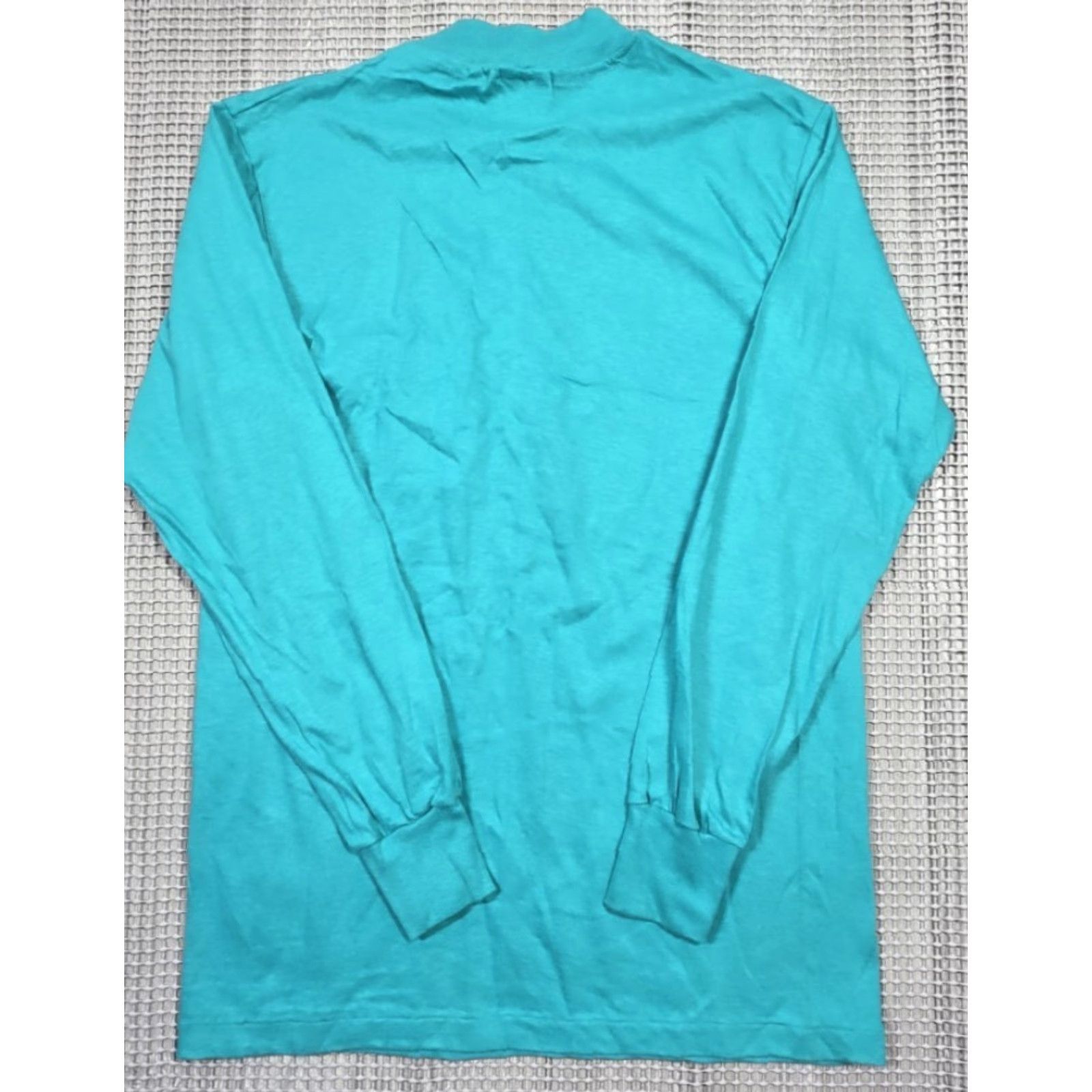 Hanes Hanes Beefy-T T-Shirt M USA Long Sleeve Vintage 90s Teal Green Crew Neck Size US M / EU 48-50 / 2 - 6 Thumbnail