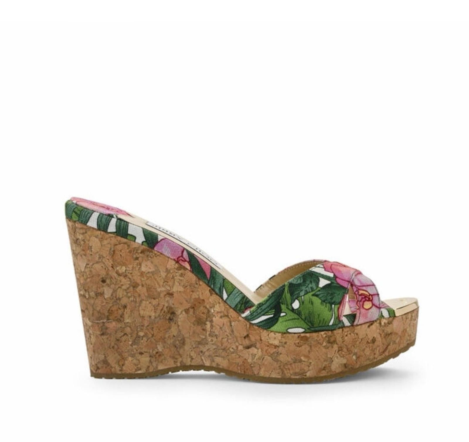 Jimmy Choo Jimmy Choo Perfume Floral Wedges Size US 7.5 / IT 37.5 - 2 Thumbnail