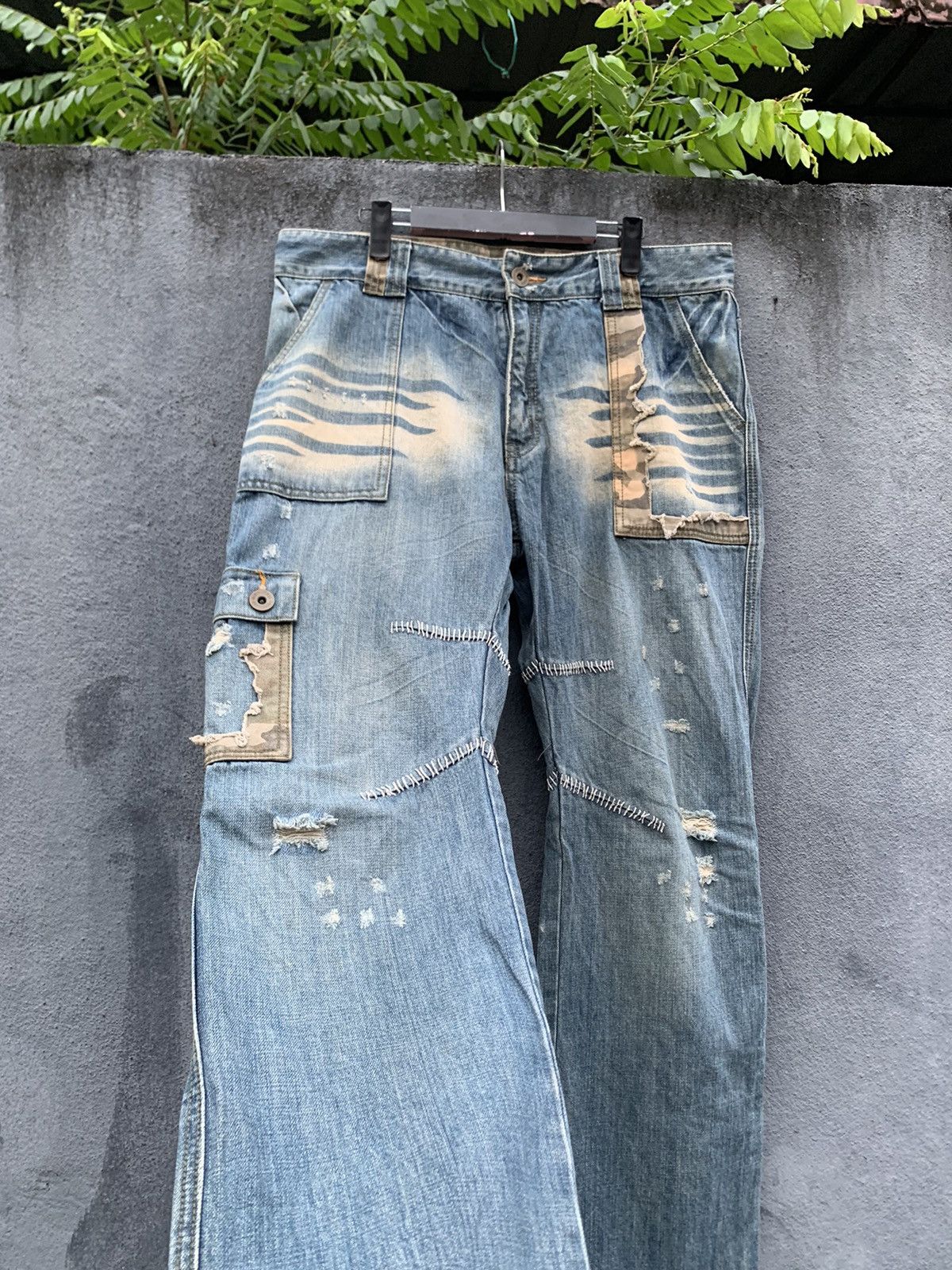 Vintage 👹VINTAGE FOUR SEASON DISTRESSED BAGGY JEANS Size US 34 / EU 50 - 9 Thumbnail
