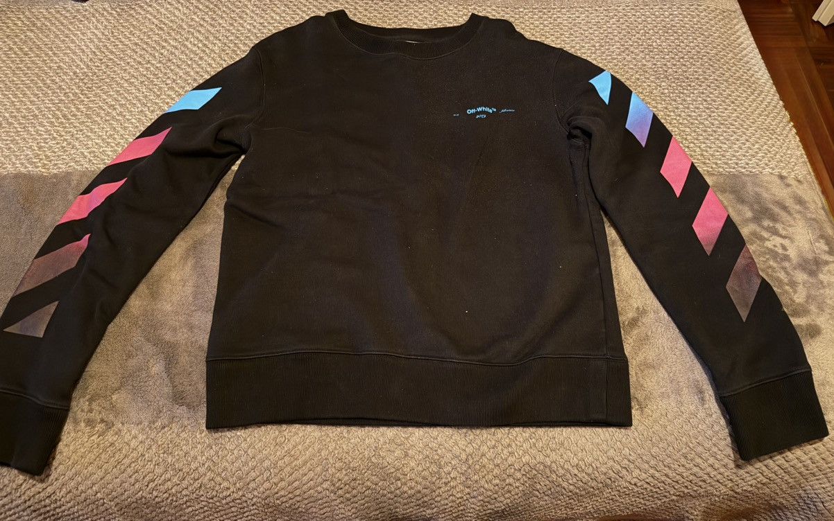Off-White OffWhite FW18 Diagonal Gradient Sweatshirt Size US L / EU 52-54 / 3 - 1 Thumbnail