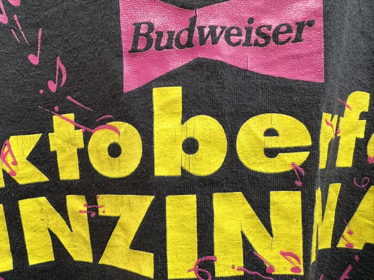 Budweiser × Fruit Of The Loom × Vintage Vintage 90s Budwiser Oktoberfest Zinzinnati Faded Tee Size US XL / EU 56 / 4 - 5 Thumbnail