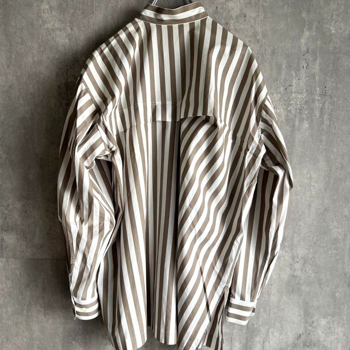 Issey Miyake VINTAGE ISSEY MIYAKE Shirt Mens M White Beige Band-collar Asymmetric Button-Up 80's Casual Size US M / EU 48-50 / 2 - 4 Thumbnail