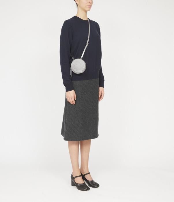Maison Margiela o1bcso1str0526 Size: OS / Micro Circle Bag in Metallic Grey Size ONE SIZE - 3 Thumbnail
