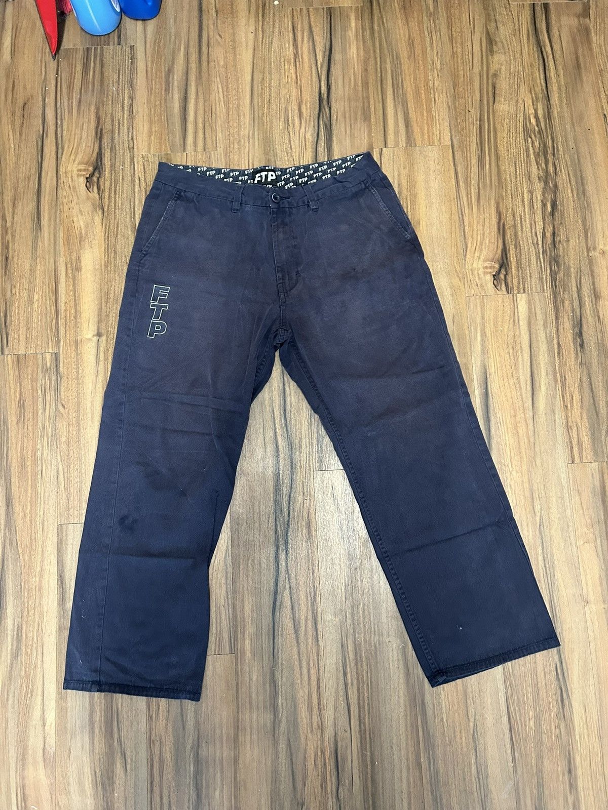 Fuck The Population FTP Navy Chino Pants FW21 Size 34 Size US 34 / EU 50 - 1 Thumbnail