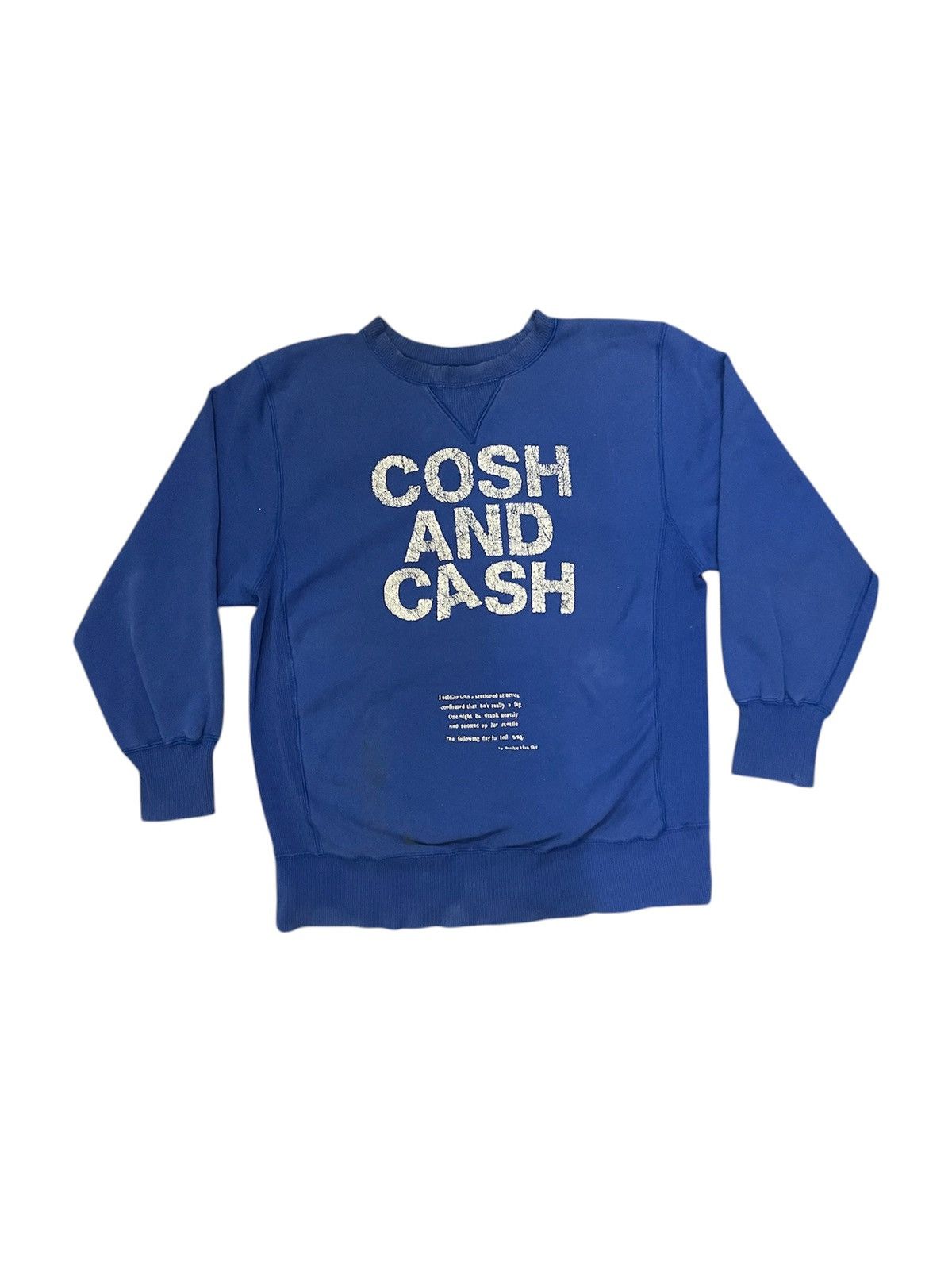 Diet Butcher Slim Skin 2000s DIET BUTCHER SLIM SKIN “COSH AND CASH” DISTRESSED CREW Size US L / EU 52-54 / 3 - 2 Thumbnail