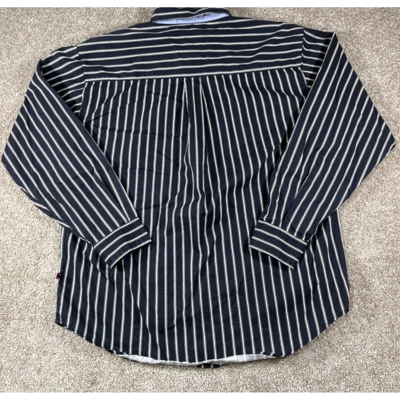 Brooks Brothers BB Classics Brooks Brothers Button-Up Shirt Black/White Striped 100% Cotton Large Men Regular Button Front Long Sleeve Shirt Size US L / EU 52-54 / 3 - 6 Thumbnail